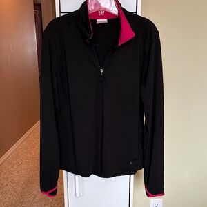 Danskin Women's Black Sweater with Pink Trim